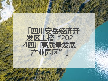 四川安岳经济开发区上榜“2024四川高质量发展产业园区”